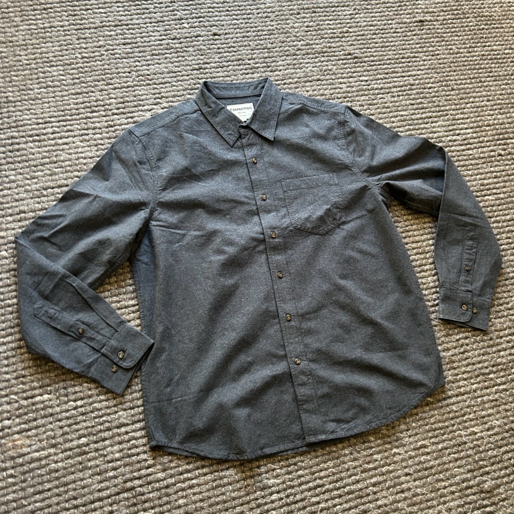 NEW Bearbottom Charcoal “Comfort Chamois” Button-Up Shirt
